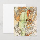 Alpohnse Mucha Winter Einladungen (Vorne/Hinten)