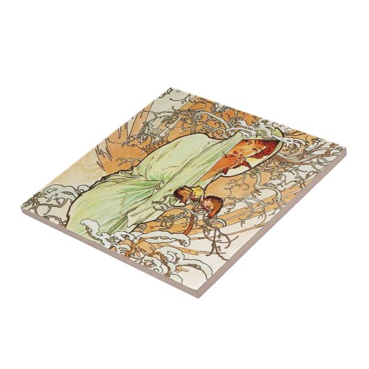 Alpohnse Mucha Winter-Fliese Fliese (Seite)