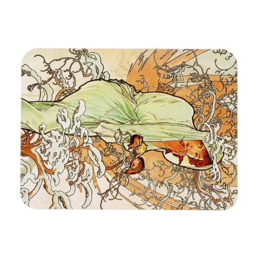 Alpohnse Mucha Winter Magnet (Horizontal)