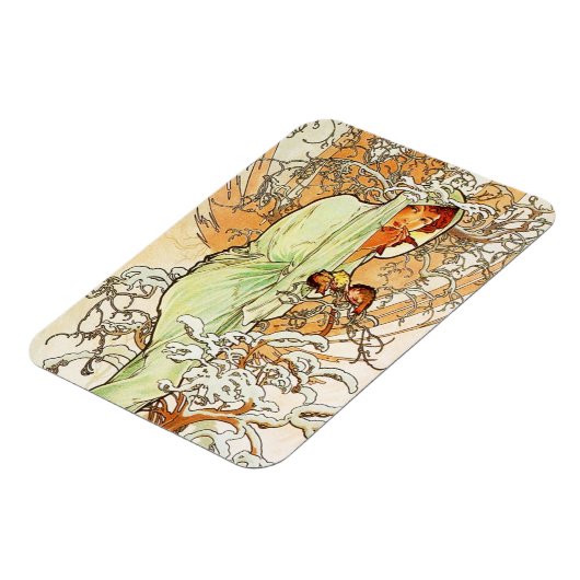 Alpohnse Mucha Winter Magnet (Linke Seite)