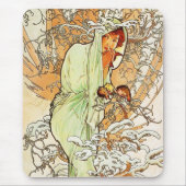 Alpohnse Mucha Winter-Mausunterlage Mousepad (Vorne)