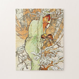 Alpohnse Mucha Winter-Puzzlespiel Puzzle