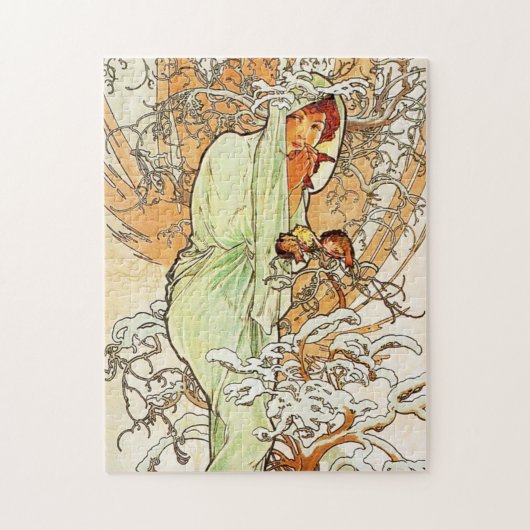Alpohnse Mucha Winter-Puzzlespiel Puzzle (Vertikal)