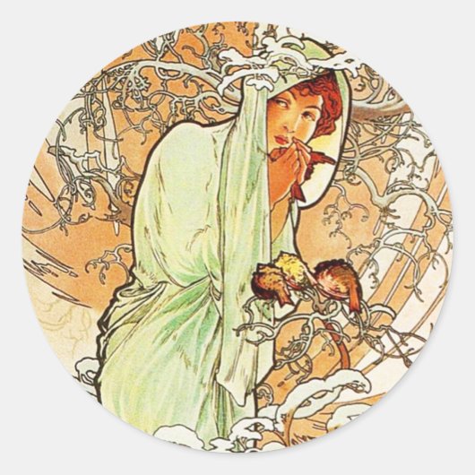 Alpohnse Mucha Winter Stickers (Vorderseite)