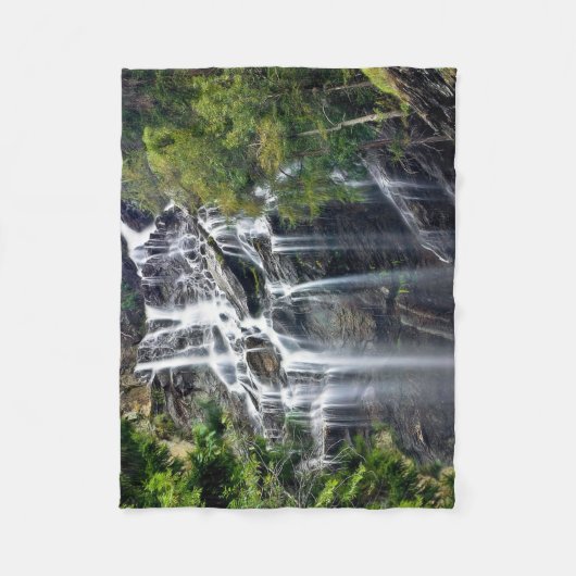 Alps Mountain Top Waterfall Fleecedecke (Vorderseite)