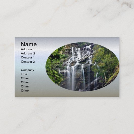 Alps Mountain Top Waterfall Visitenkarte (Vorderseite)