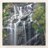 Alps Mountain Topwaterfall Glasuntersetzer (Vorderseite)