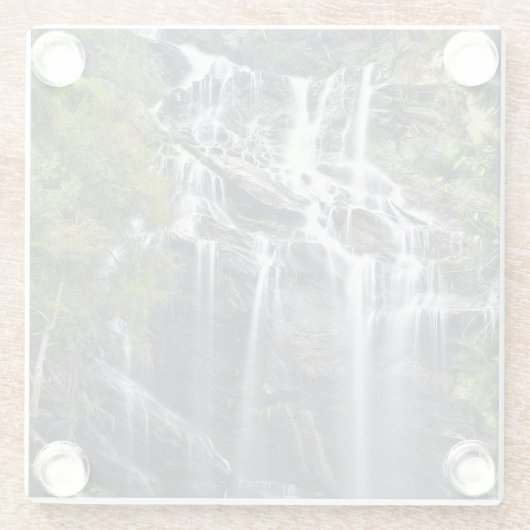 Alps Mountain Topwaterfall Glasuntersetzer (Rückseite)
