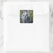 Alps Mountain Topwaterfall Quadratischer Aufkleber (Tasche)