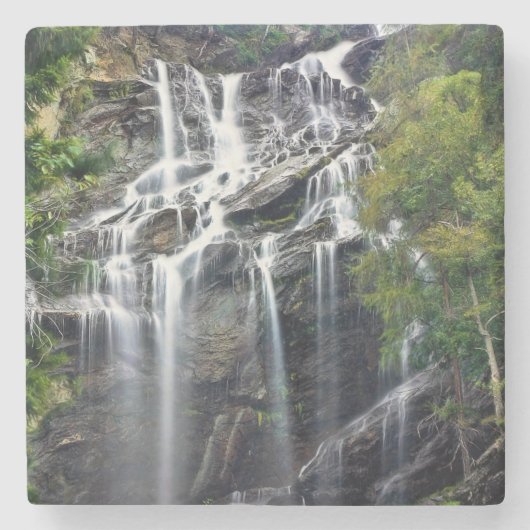 Alps Mountain Topwaterfall Steinuntersetzer (Vorderseite)