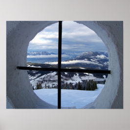 Alps Window View Foto Poster