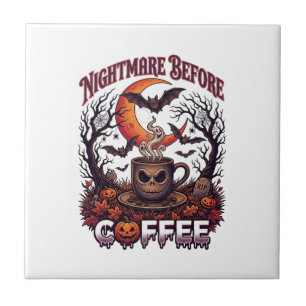 Alptraum vor Kaffee Halloween-Totenkopf-Tasse Geis Fliese