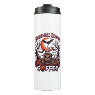 Alptraum vor Kaffee Halloween-Totenkopf-Tasse Geis Thermosbecher