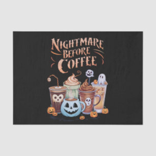 Alptraum vor Kaffee-Kürbis-Gewürz-Halloween Seidenpapier