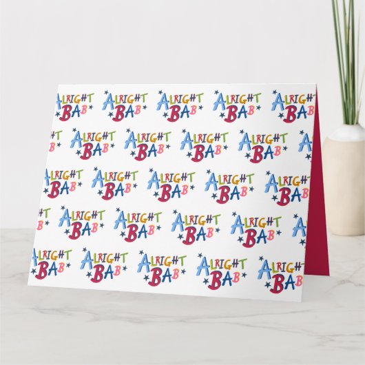 Alright Bab Black Country Words Grußkarte Karte (Vorderseite)