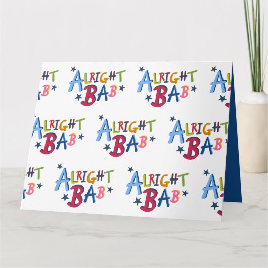 Alright Bab Black Country Words Grußkarte Karte (Vorderseite)