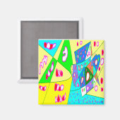 Alright White Art (2) Magnet (Vorderseite/Rückseite)