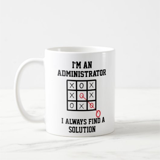 Als Administrator finde ich immer eine Lösung-Tass Kaffeetasse (Links)