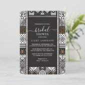 Als afrikanisches Braun-Traditionelles Nigeria-Bra Einladung (Stehend Vorderseite)