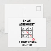 Als Agronomin finde ich immer eine Lösung Postkarte (Vorne/Hinten)