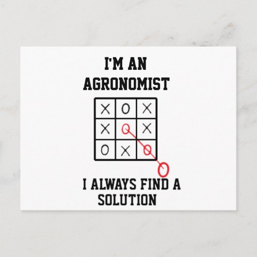 Als Agronomin finde ich immer eine Lösung Postkarte (Vorderseite)
