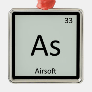 Als - Airsoft-Sport Chemie Periodensystem Silbernes Ornament