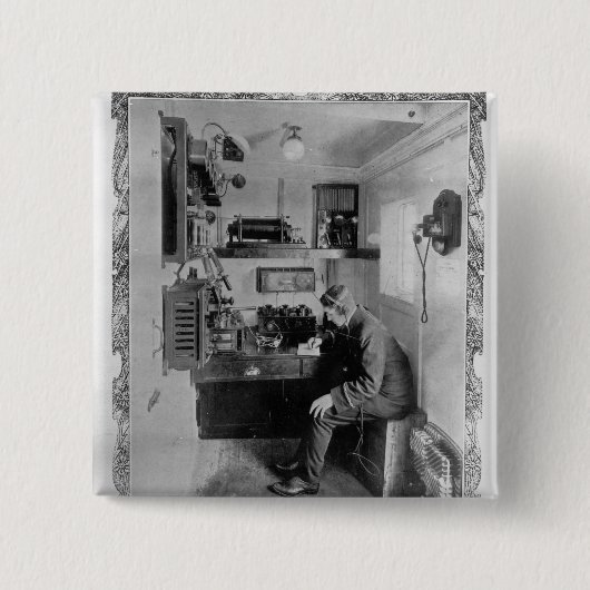 Als an Bord das ruinierte "titanische " Button (Vorderseite)