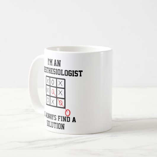 Als Anästhesist finde ich immer eine Lösung Kaffeetasse (Vorderseite Links)