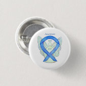 ALS Angel Awareness Ribbon Custom Art Button (Vorne & Hinten)