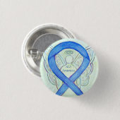 ALS Angel Awareness Ribbon Custom Art Button (Vorne & Hinten)