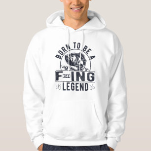 Als Angel-Legende geboren Funny Sarkastisch Fische Hoodie
