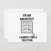 Als Architekt finde ich immer eine Lösung Postkart Postkarte (Vorne/Hinten)
