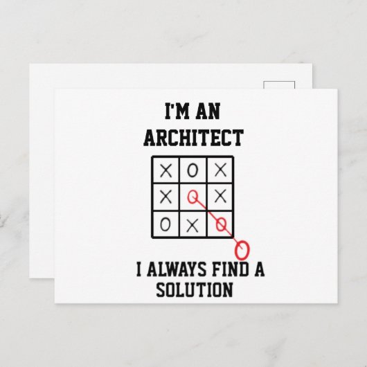 Als Architekt finde ich immer eine Lösung Postkart Postkarte (Vorne/Hinten)