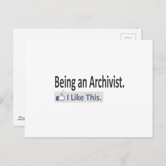 Als Archivist ... Ich mag das Postkarte (Vorne/Hinten)