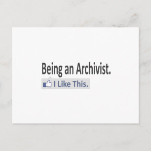 Als Archivist ... Ich mag das Postkarte