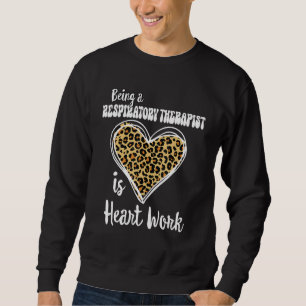 Als Atemtherapeut ist die Herzarbeit Leopar Sweatshirt