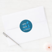 Als Awareness Blue Ehemann Runder Aufkleber (Umschlag)