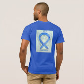 ALS Awareness Blue Ribbon Angel Custom T-Shirt (Schwarz voll)