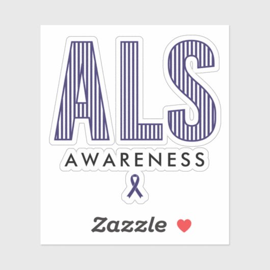 ALS Awareness Blue Ribbon Aufkleber (Blatt)