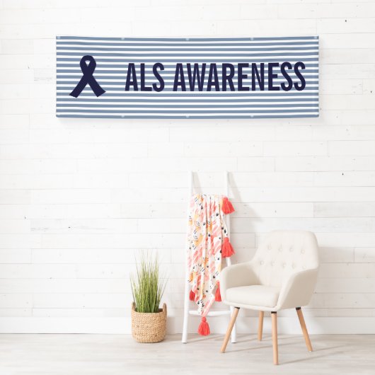 ALS Awareness Blue Ribbon Banner (Insitu)