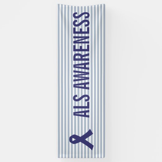 ALS Awareness Blue Ribbon Banner (Vertikal)