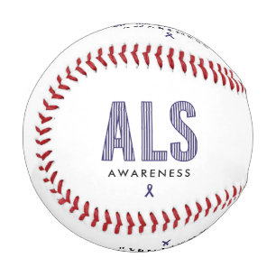 ALS Awareness Blue Ribbon Baseball