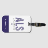 ALS Awareness Blue Ribbon Gepäckanhänger (Vorderseite (Horizontal))