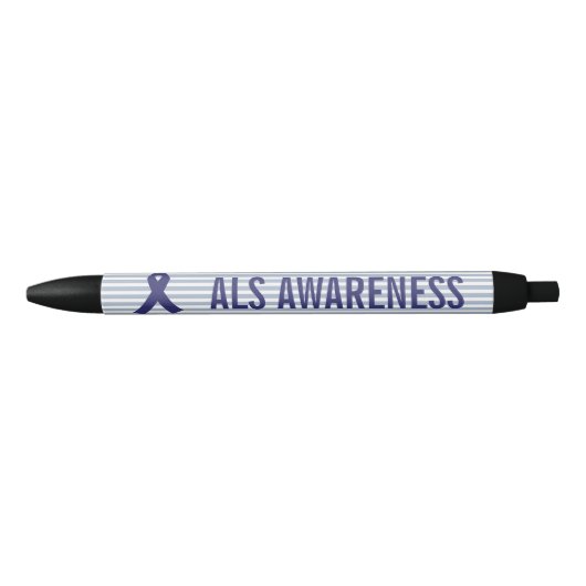 ALS Awareness Blue Ribbon Kugelschreiber (Vorderseite)
