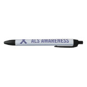 ALS Awareness Blue Ribbon Kugelschreiber (Unterseite)