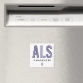 ALS Awareness Blue Ribbon Magnet (In Situ (Geschirrspüler))
