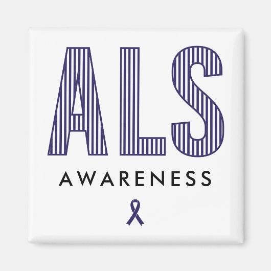 ALS Awareness Blue Ribbon Magnet (Vorne)