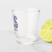 ALS Awareness Blue Ribbon Schnapsglas (Rechts)