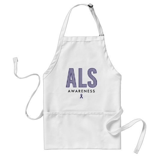ALS Awareness Blue Ribbon Schürze (Vorne)