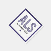 ALS Awareness Blue Ribbon Serviette (Ecke)